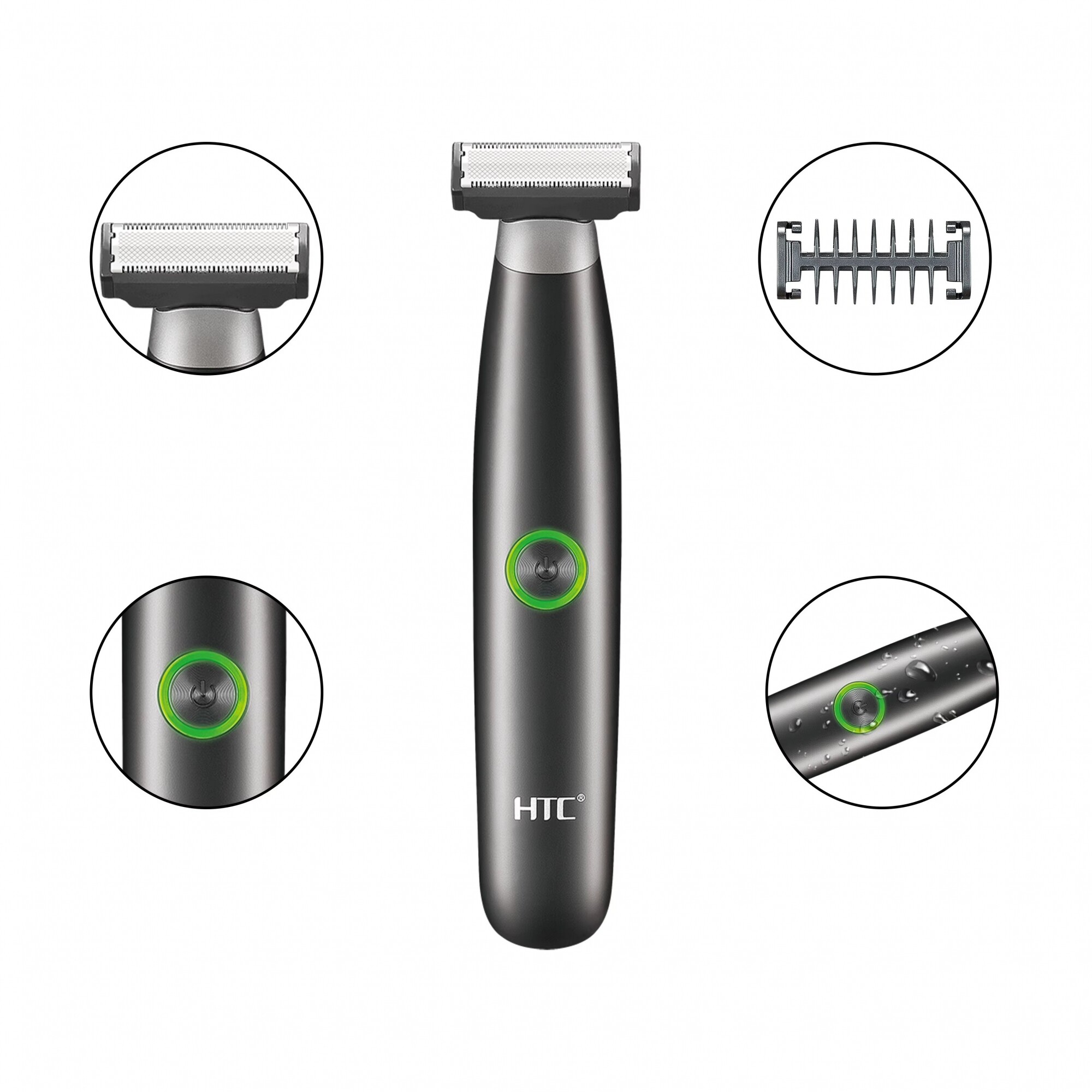 Afeitadora HTC Corta Pelo Barba Cuerpo Recargable GT 288 Variante Afeitadora HTC Corta Pelo Barba Cuerpo Recargable GT 288 Variante