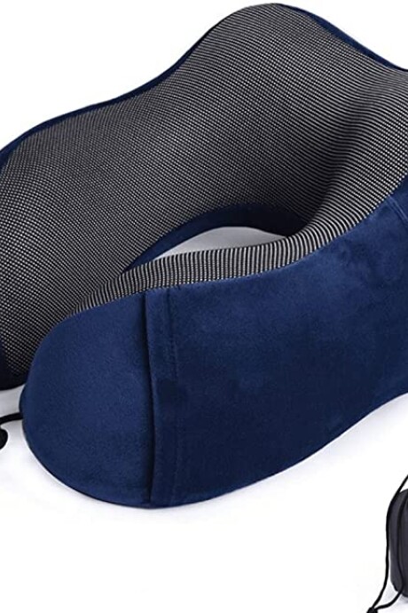 Almohada De Viaje Para Cuello Con Memoria Azul