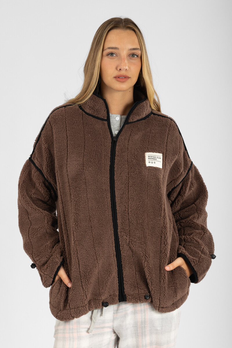 Sport sherpa jacket Marron