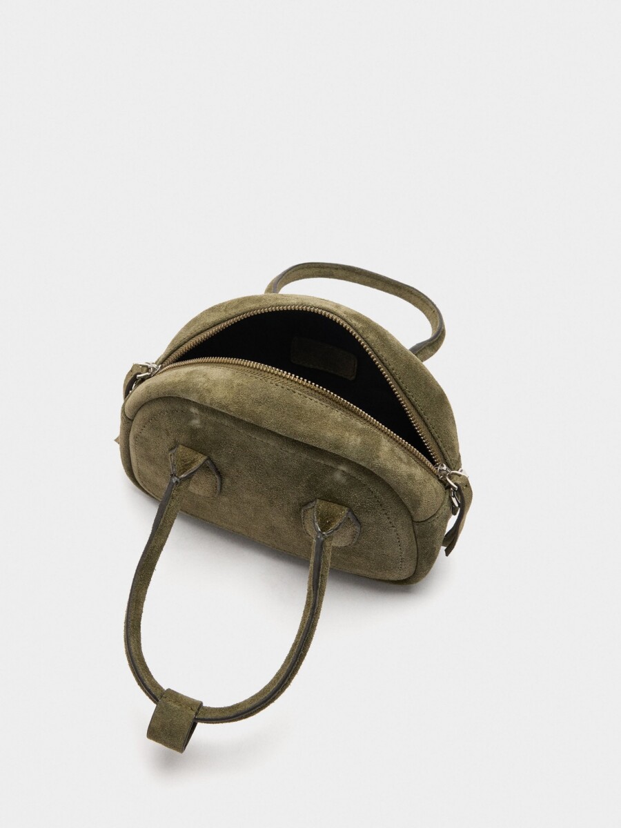 Bolso Bowling De Piel verde
