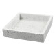 Bandeja decorativa simil piedra cementicia Cuadrada 19cm GRIS