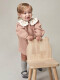 Vestido Con Cuello Bordado Nude