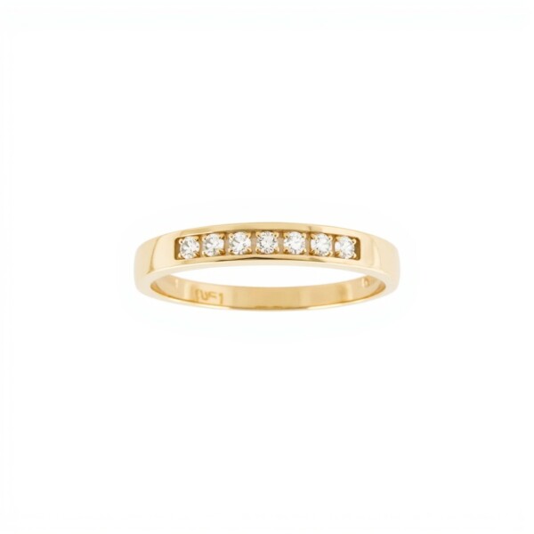 Anillo Sin Fin-Oro bajo-Piedra zirconia-AN8011 conpiedra