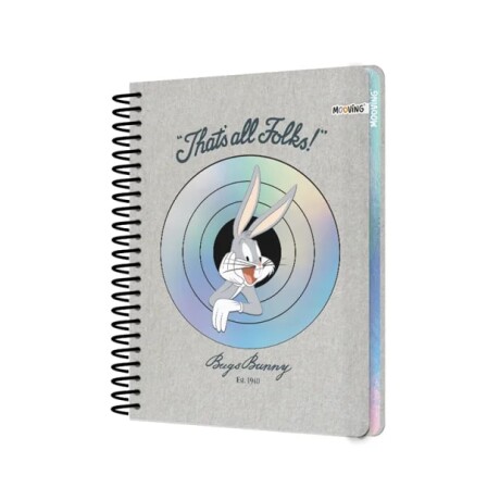 Cuaderno Mooving Premium 1/2 Oficio Looney Tunes Bugs Bunny