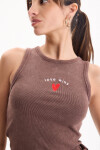 Tanktop Heart Marron