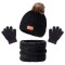 Set de Invierno infantil 3 piezas Color negro