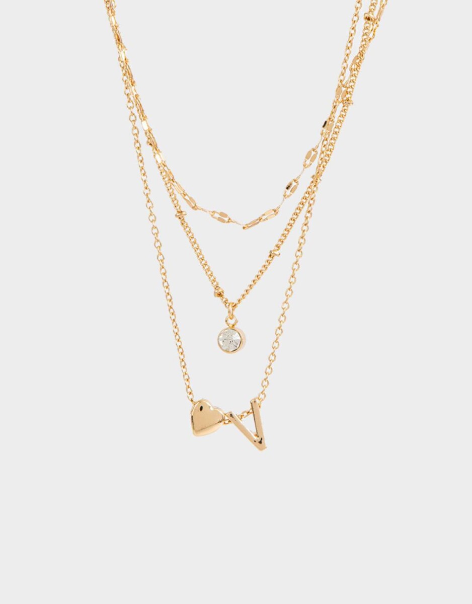 Collar Corto De Inicial ''e'' - Dorado 