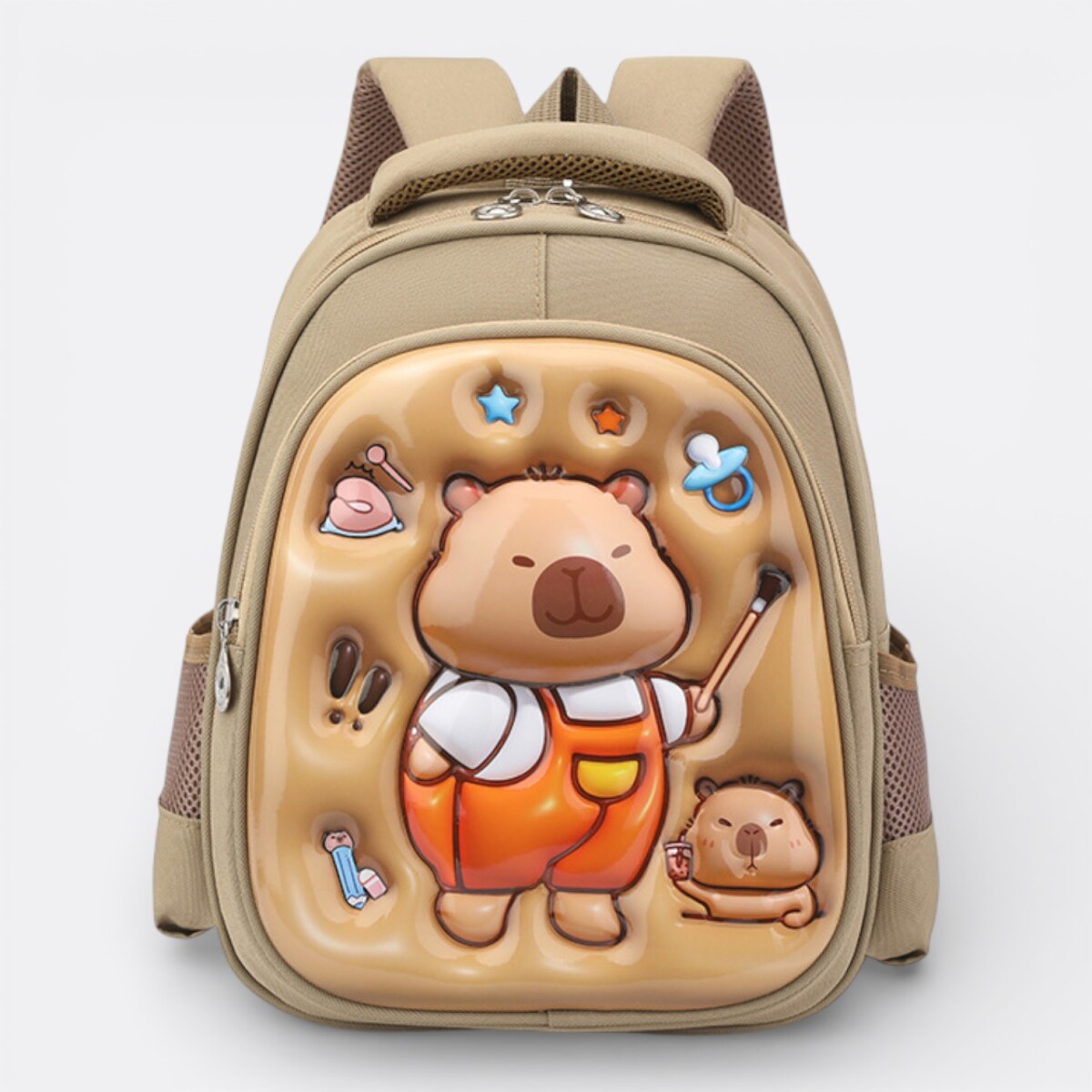 Mochila Capibara Labubu Preescolar 3d Relieve - Capibara mood 