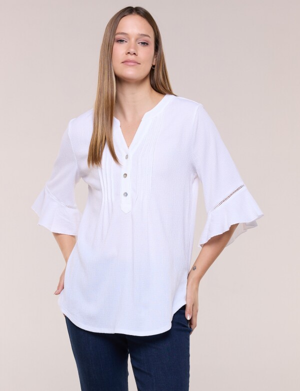 Blusa Det Btn Y Pinz BLANCO