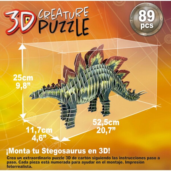 Puzzle Dinosaurio Stegosaurus 3d Rompecabezas Educa Niños Puzzle Dinosaurio Stegosaurus 3d Rompecabezas Educa Niños