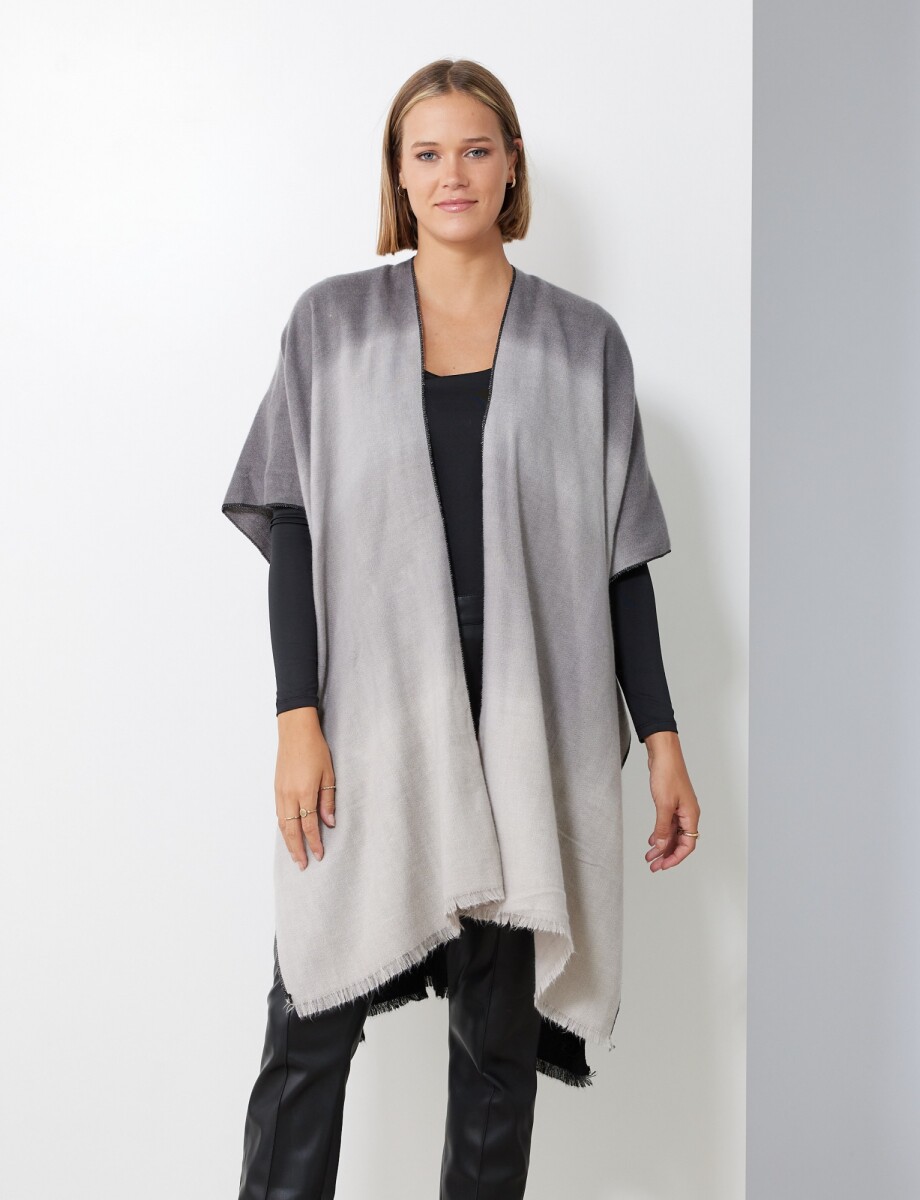 Kimono Soft Degrade - Negro/gris 