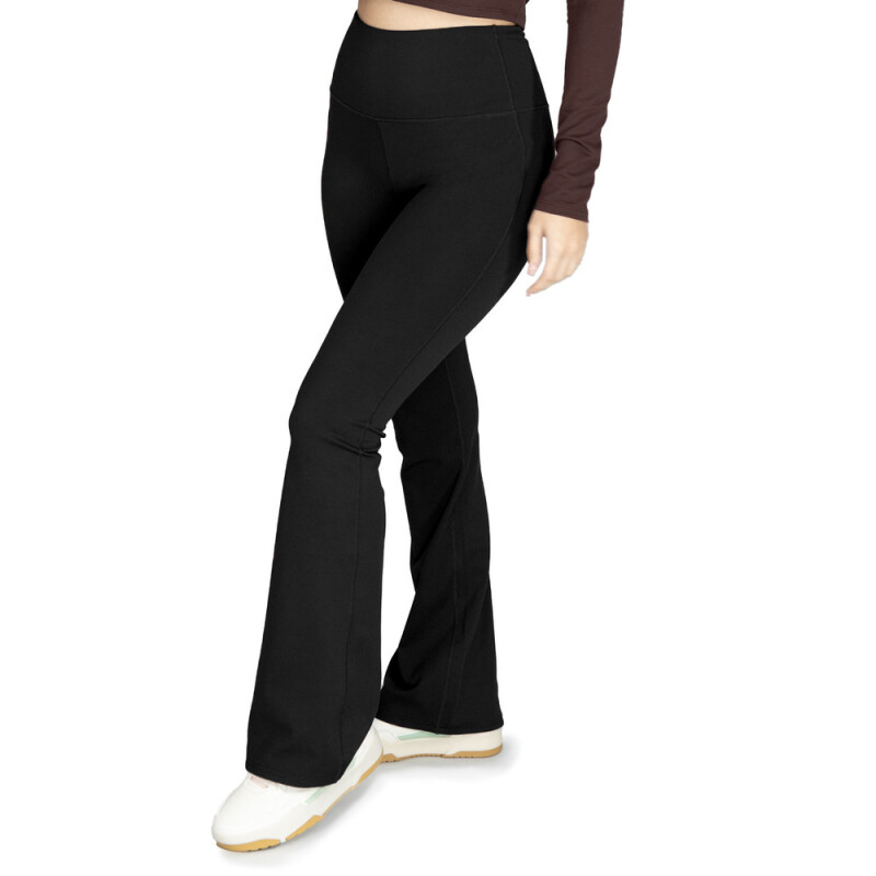 PANT FEM POLY/SPX EVERLAST FLARE BK W6 S NEGRO