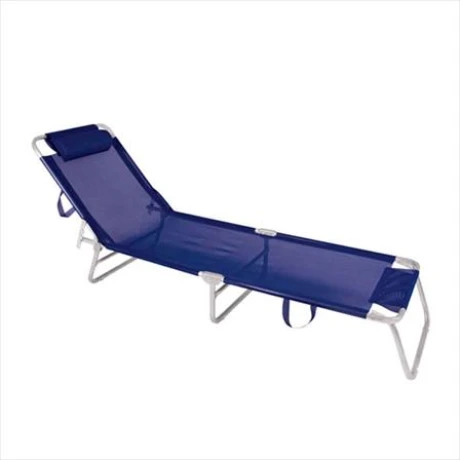 Silla Reposera Mor Aluminio para Piscina con Almohadilla Azul