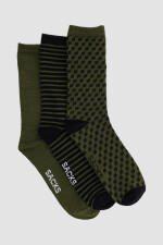 Pack x 3 medias media caña lisas Combinacion b