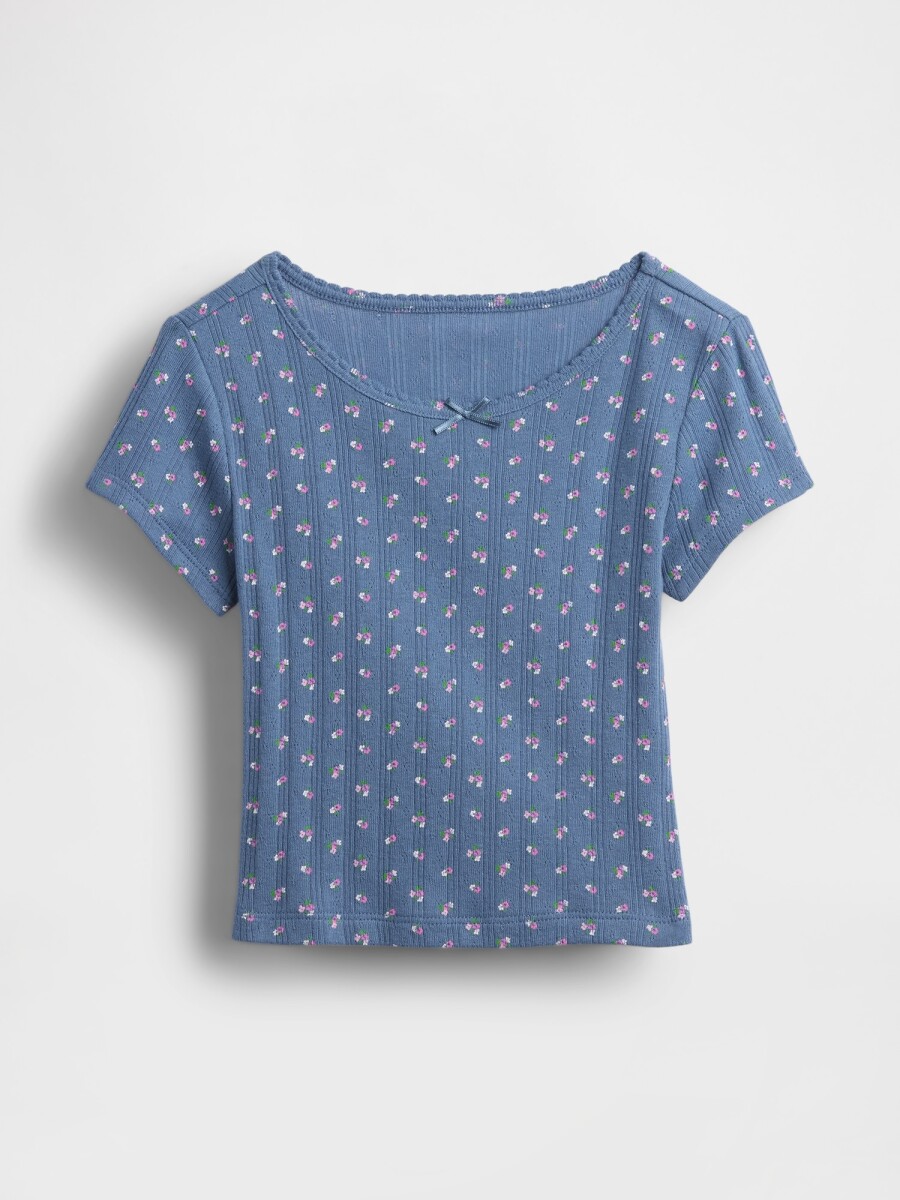 Remera Pointelle Toddler Niña - Cornflower829 