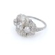 Anillo oro 18k blanco y platino, brillantes y diamantes Anillo oro 18k blanco y platino, brillantes y diamantes