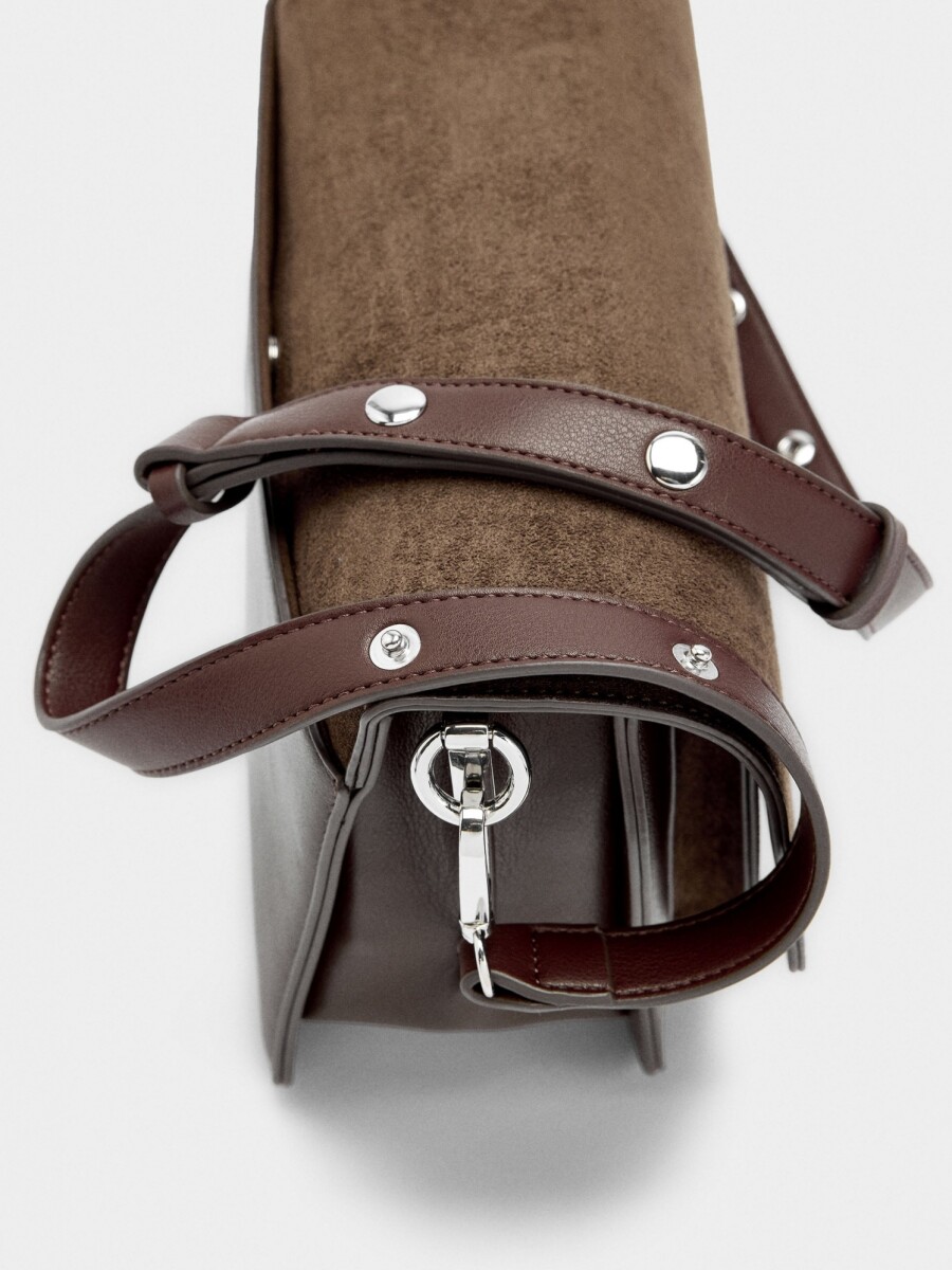 Bolso Bandolera Con Solapa marron