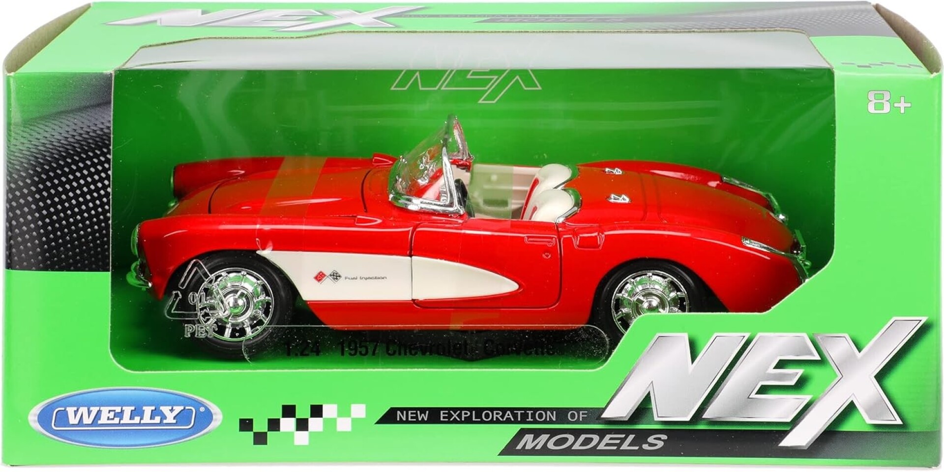 Chevrolet Corvette 1957 Coleccion Welly Original 1:24 