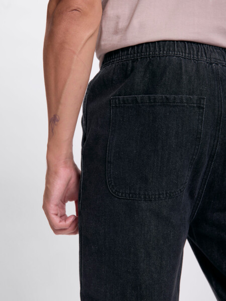 Pantalón jogger jean Gris Oscuro