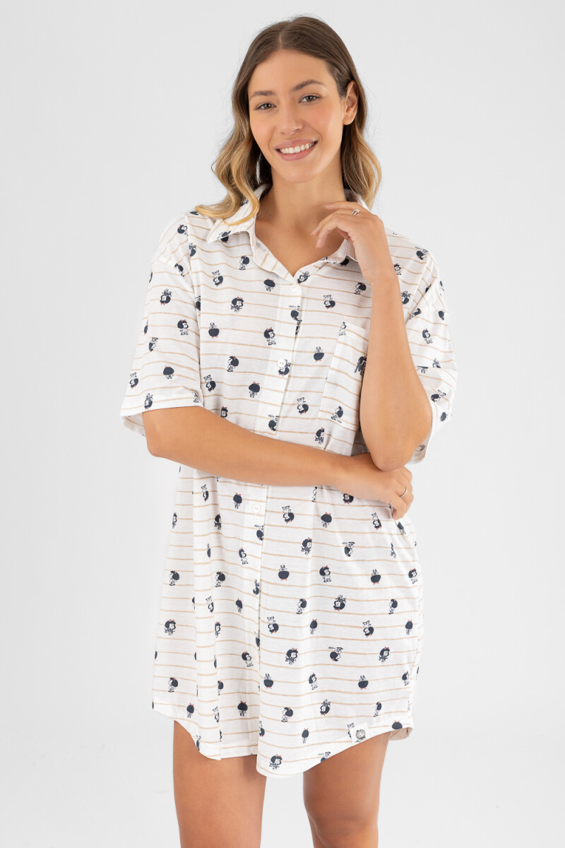 Camison mafalda 2 Marfil