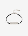 Pulseras Flexibles Cordón Pulsera De Acero Con Dijes Cúbicos - Plateado