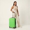 Valija Rigida Carry On Con Mango Telescopico Verde