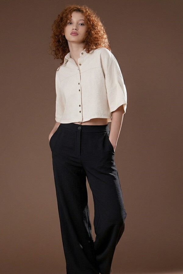 Pantalón Wide. Negro