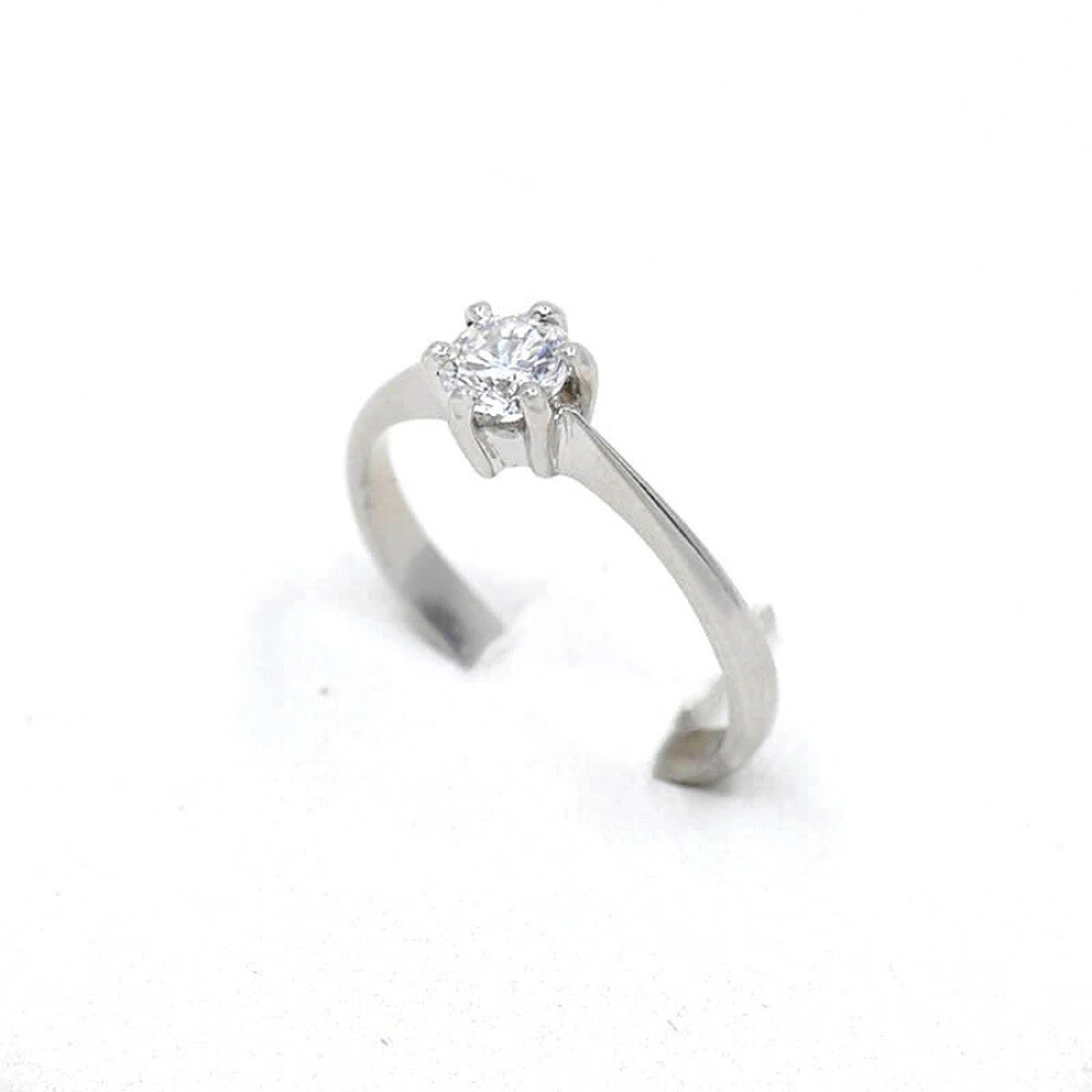 Anillo solitario en platino y brillante Anillo solitario en platino y brillante