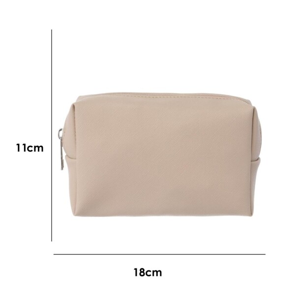 Necessaire rectangular beige