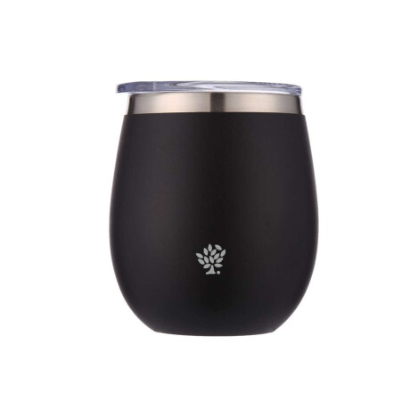 Mate Acero Inox. Con Tapa Negro