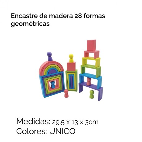 Encastre Madera 28 Formas Geométric 5653 Unica