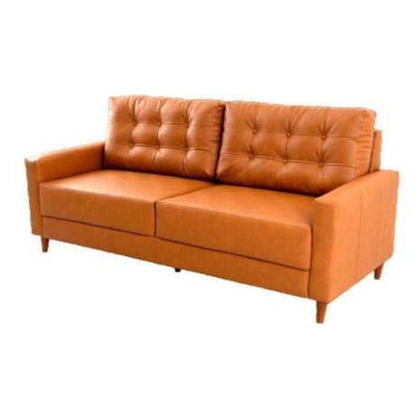 SOFA BROOKLYN 3 CUERPOS - PU LISO CARAMELO SOFA BROOKLYN 3 CUERPOS - PU LISO CARAMELO