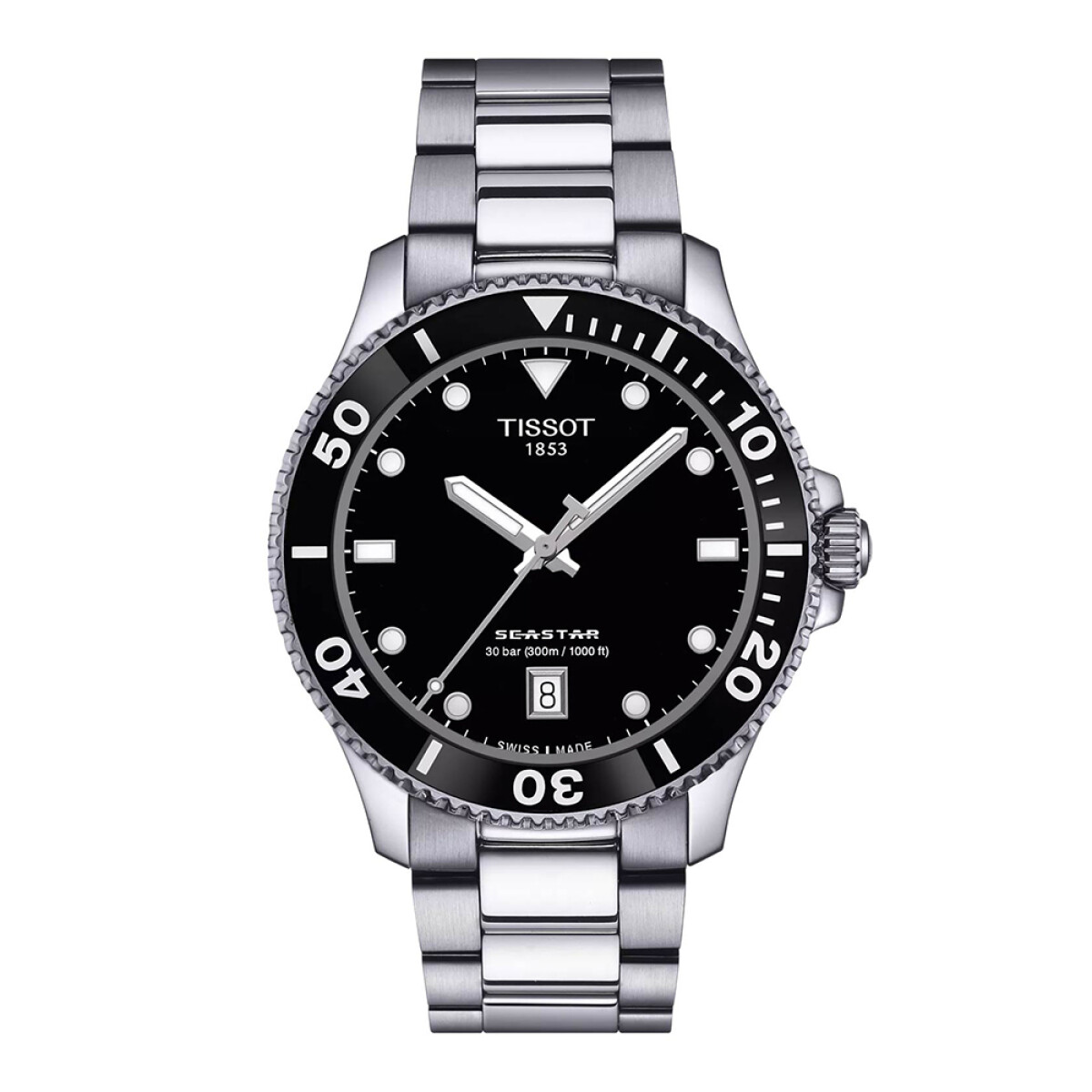 Reloj Tissot SEASTAR 1000 40mm con esfera y bisel negro 