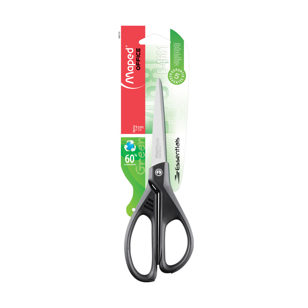 Tijera Maped Essentials Green 21 cms - NEGRO 