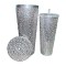 Vaso Metalizado Perlas x1 Plateada