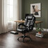 Silla Oficina Sillon Escritorio Ejecutiva Ergonomica Cuero con apoyapies IMBACK Color Negro Silla Oficina Sillon Escritorio Ejecutiva Ergonomica Cuero con apoyapies IMBACK Color Negro