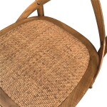 SILLA CROSS 46x42x87CM MADERA/RATTAN OSCURO SILLA CROSS 46x42x87CM MADERA/RATTAN OSCURO