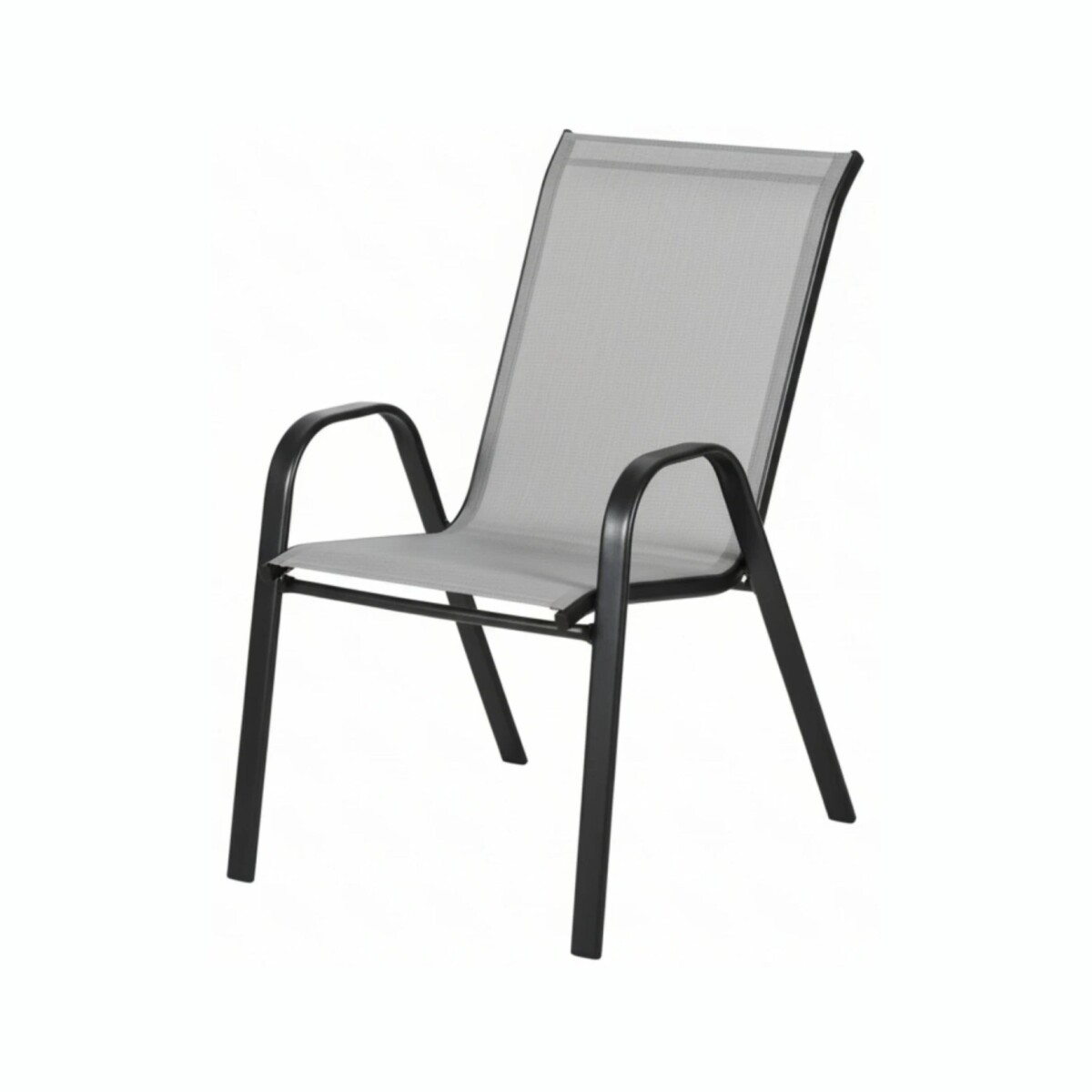 Silla De Jardín RUSTICO SC-092 Textilina Y Acero - Gris 