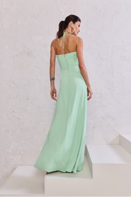 Vestido largo Ginevra Verde Agua