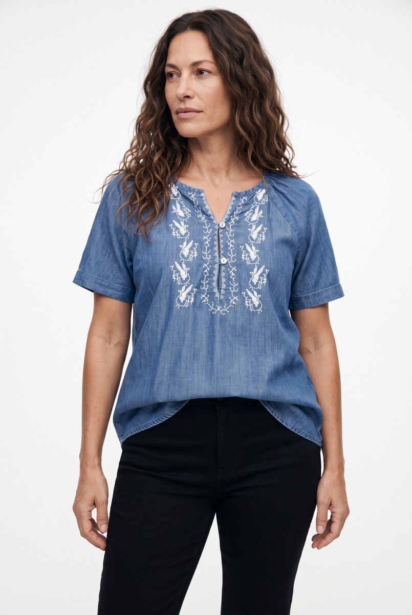 BLUSA SELENA - CELESTE 