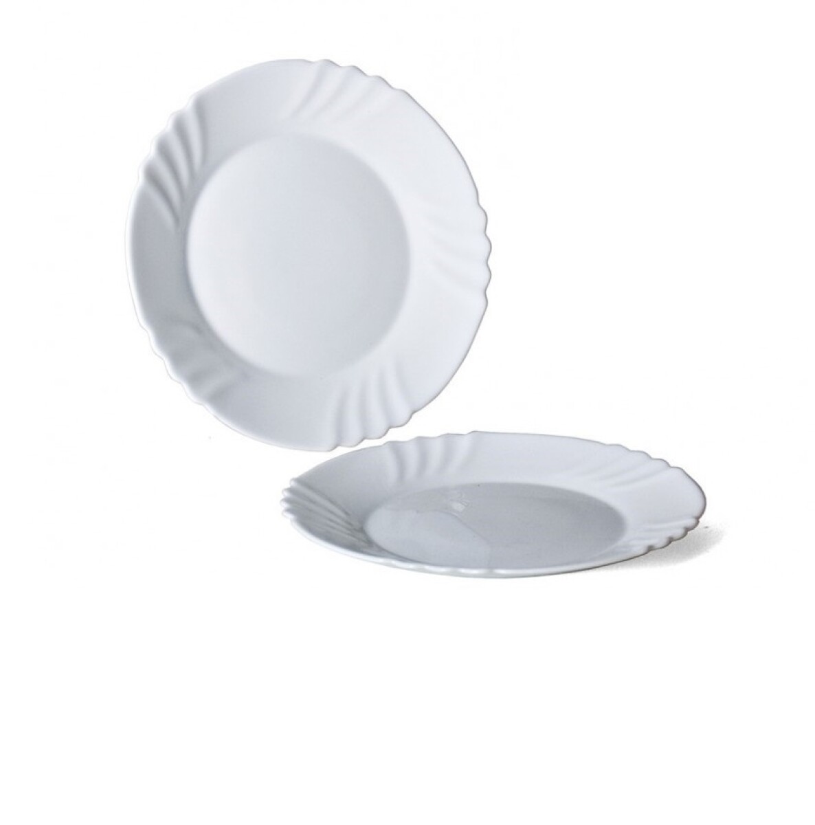 Plato de Postre Ebro Blanco 20 cm con Relieve Decorativo 