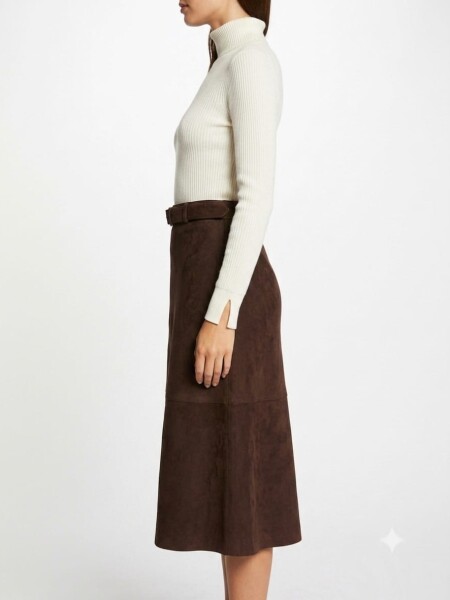 FALDA SLOWLY MGF80 CHOCOLATE