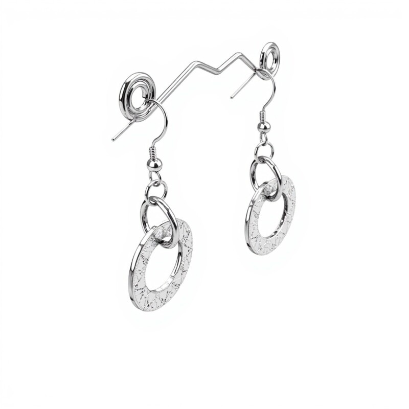Caravanas Circulo - plata 925 - CA4335 sinpiedra