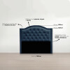 JUEGO DE DORMITORIO SOMMIER MESA DE LUZ RESPALDO ALMOHADA AZUL Juego De Dormitorio Sommier Mesa De Luz Respaldo Almohada Azul