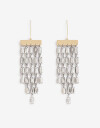 Aros Colgantes Largos Strass Aros Colgantes Largos, Statement Night - Dorado