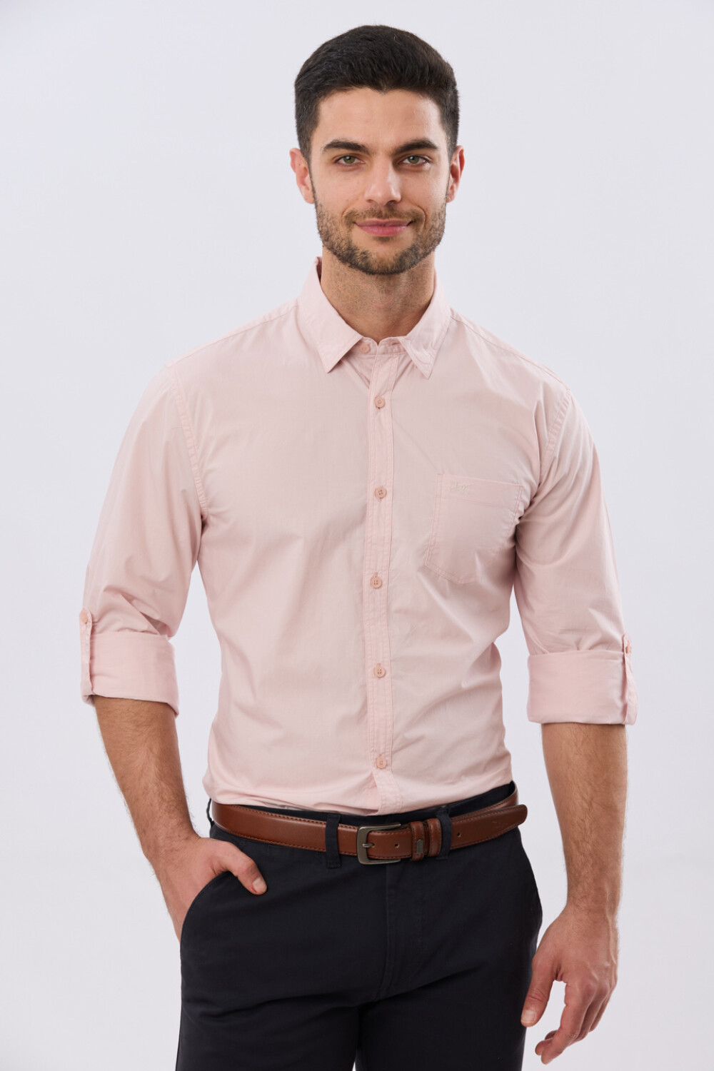 CAMISA LISA DE ALGODÓN Rosa
