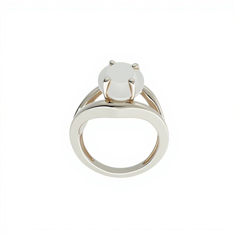 Anillo Almendra-Plata 925-Piedra Luna-AN3080 conpiedra