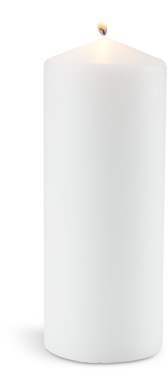 Vela pilar TORALF Ø8xA20 cm blanco - Blanco 