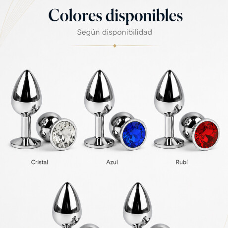 Plug Anal De Acero Con Rubí Redondo Small Plug Anal De Acero Con Rubí Redondo Small