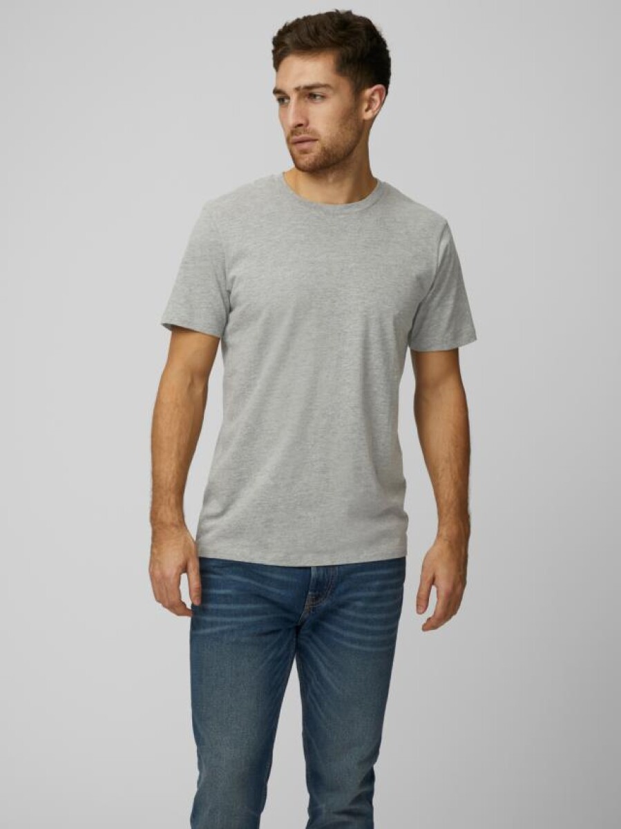 Camiseta Basica - Light Grey Melange 